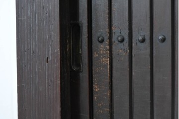 和製アンティーク　明治期　格子戸の意匠が趣深い四尺水屋箪笥　(R-088125)