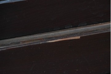 和製アンティーク　明治期　格子戸の意匠が趣深い四尺水屋箪笥　(R-088125)