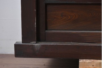 和製アンティーク　明治期　格子戸の意匠が趣深い四尺水屋箪笥　(R-088125)