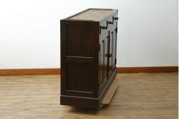 《天板取り付け加工費込み》　中古　北海道民芸家具　クラシカルなデザインのサイドボード　(R-088133)