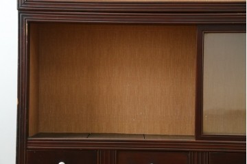 和製アンティーク　大正ロマン　薄型で取り入れやすいレトロな戸棚　(R-088134)