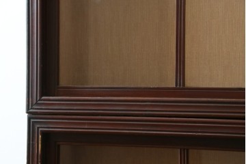 和製アンティーク　大正ロマン　薄型で取り入れやすいレトロな戸棚　(R-088134)