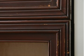 和製アンティーク　大正ロマン　薄型で取り入れやすいレトロな戸棚　(R-088134)
