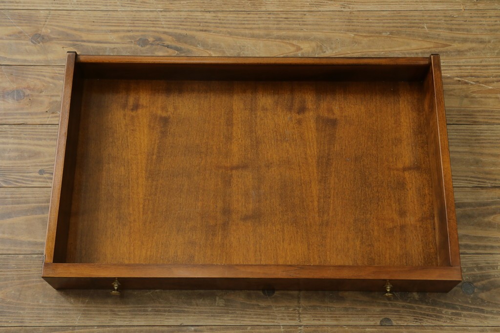 中古　美品　イタリア高級家具　メデア(Medea)　美しい杢目を活かした象嵌細工が魅力的なライティングビューロー　定価約70万円　(R-088147)