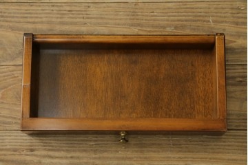 中古　美品　イタリア高級家具　メデア(Medea)　美しい杢目を活かした象嵌細工が魅力的なライティングビューロー　定価約70万円　(R-088147)