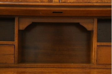 中古　美品　イタリア高級家具　メデア(Medea)　美しい杢目を活かした象嵌細工が魅力的なライティングビューロー　定価約70万円　(R-088147)