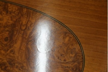中古　美品　イタリア高級家具　メデア(Medea)　美しい杢目を活かした象嵌細工が魅力的なライティングビューロー　定価約70万円　(R-088147)