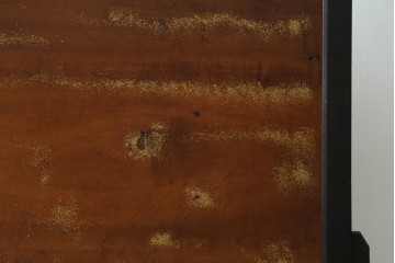 和製ヴィンテージ　井波彫刻　横山一夢刀　荒波を舞う鷲図の彫刻衝立　(R-088148)
