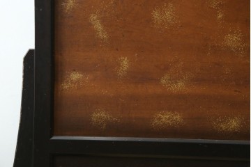和製ヴィンテージ　井波彫刻　横山一夢刀　荒波を舞う鷲図の彫刻衝立　(R-088148)
