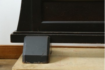 和製ヴィンテージ　井波彫刻　横山一夢刀　荒波を舞う鷲図の彫刻衝立　(R-088148)