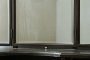 和製ヴィンテージ　軽井沢彫り　薔薇の彫刻が上品な三面鏡ドレッサー　(R-088153)