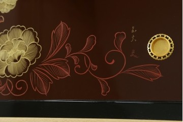 中古　高級品!!　黒檀(コクタン)材　蒔絵入り　内部の仕上げまで丁寧に作りこまれた着物箪笥　定価約200万円　(R-088155)