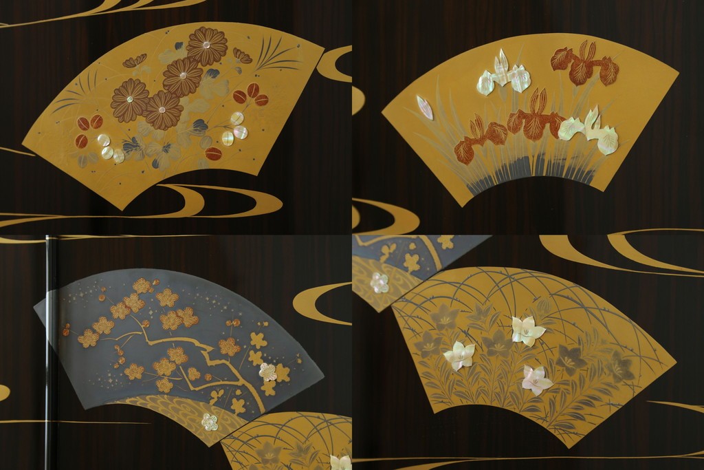 中古　高級品!!　黒檀(コクタン)材　蒔絵入り　内部の仕上げまで丁寧に作りこまれた着物箪笥　定価約200万円　(R-088155)