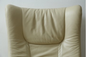 中古　美品　EKORNES(エコーネス)　Stressless Wing(ウィング)　本革　オットマン付きストレスレスチェア　定価約35万円　(R-088156)