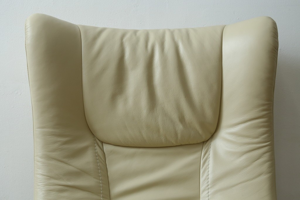 中古　美品　EKORNES(エコーネス)　Stressless Wing(ウィング)　本革　オットマン付きストレスレスチェア　定価約35万円　(R-088156)