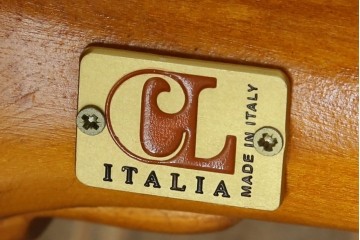 中古　美品　展示品　CLイタリア(CLItalia)　象嵌天板と優美な装飾が上品な丸テーブル　(R-088157)