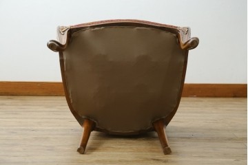 中古　美品　イタリア高級家具　メデア(Medea)　アール・ヌーヴォー様式の優美な曲線と彫刻が目を引くアームチェア　定価約50万円　(R-088158)