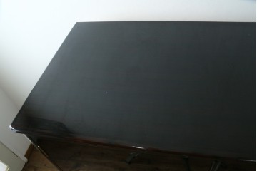 中古　高級品　黒檀　扇面と流水文の蒔絵が上品な衣装箪笥　定価約150万円　(R-088159)