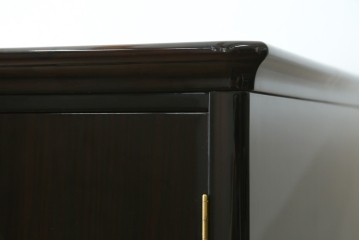 中古　高級品　黒檀　扇面と流水文の蒔絵が上品な衣装箪笥　定価約150万円　(R-088159)