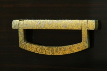 中古　高級品　黒檀　扇面と流水文の蒔絵が上品な衣装箪笥　定価約150万円　(R-088159)