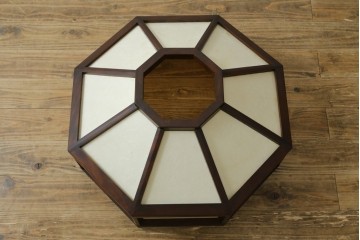 ヴィンテージ照明　希少な廃番品　松本民芸家具　八角形のシェードが趣ある吊大アンドン　(R-088165)