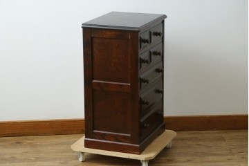 中古　美品　北海道民芸家具　省スペースで使いやすく和洋折衷の佇まいが美しいサイドチェスト　(R-088166)
