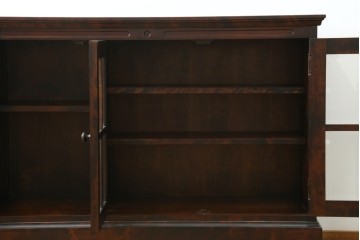 中古　美品　神居民芸(Kamui、カムイ)　ブランドロゴ入り　格子入りガラス扉のサイドボード　(R-088168)