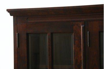 中古　美品　神居民芸(Kamui、カムイ)　ブランドロゴ入り　格子入りガラス扉のサイドボード　(R-088168)