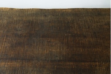 和製ヴィンテージ　特注　職人手作り　天板に施された名栗(なぐり)加工が存在感を放つダイニングテーブル　制作費約60万円　(R-088179)