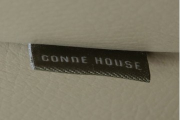 中古　美品　CONDE HOUSE(カンディハウス)　本革　ウォールナット材　オットマン付き2人掛けソファ　定価約128万円　(R-088180)