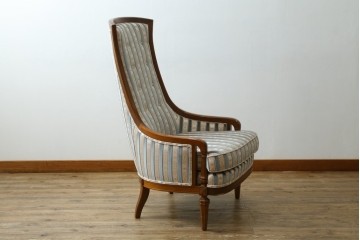 中古　DREXEL HERITAGE(ドレクセルヘリテイジ)　Upholstery(アップホルスタリー)　ストライプ柄のハイバックチェア　(R-088184)