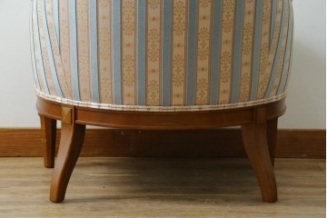 中古　DREXEL HERITAGE(ドレクセルヘリテイジ)　Upholstery(アップホルスタリー)　ストライプ柄のハイバックチェア　(R-088184)