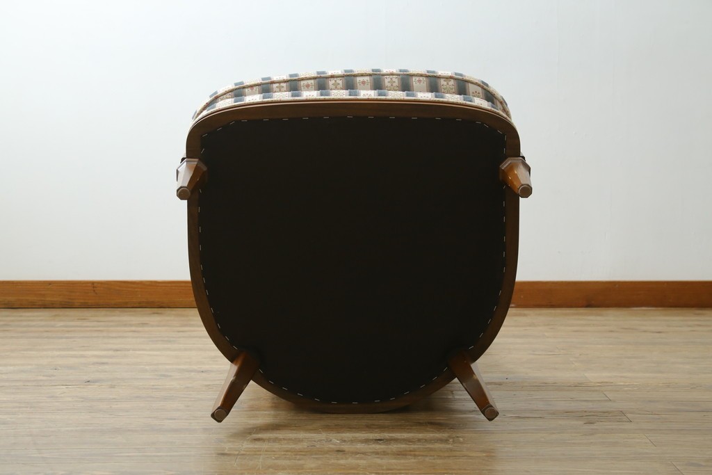 中古　DREXEL HERITAGE(ドレクセルヘリテイジ)　Upholstery(アップホルスタリー)　ストライプ柄のハイバックチェア　(R-088184)