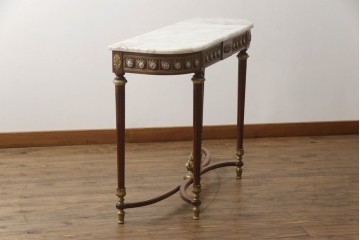 中古　美品　スペイン高級家具　MUARVA S.L.　繊細で華やかな装飾が魅力の小振りなコンソールテーブル　(R-088187)