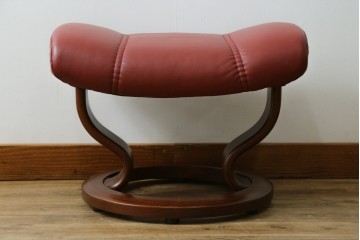 中古　美品　EKORNES(エコーネス)　コンサルシリーズ　Sサイズ　本革　洗練されたデザインが魅力のストレスレスチェアとオットマンのセット　(R-088188)