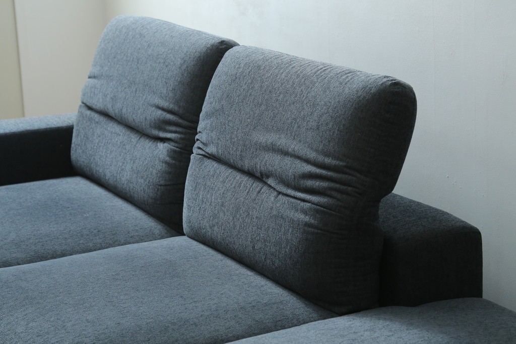 中古　美品　デンマーク　BoConcept(ボーコンセプト)　Hampton(ハンプトン)　可動式背もたれを備えた2人掛けソファとオットマンのセット　定価約100万円　(R-088195)