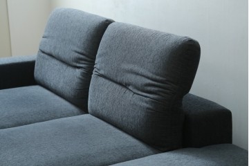 中古　美品　デンマーク　BoConcept(ボーコンセプト)　Hampton(ハンプトン)　可動式背もたれを備えた2人掛けソファとオットマンのセット　定価約100万円　(R-088195)