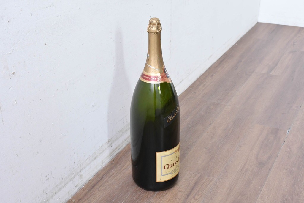 中古　希少!!　フランスの名門シャンパンメゾン　Charles Heidsieck(シャルル・エドシック)　存在感抜群の販促用ボトルオブジェ　(R-088210)