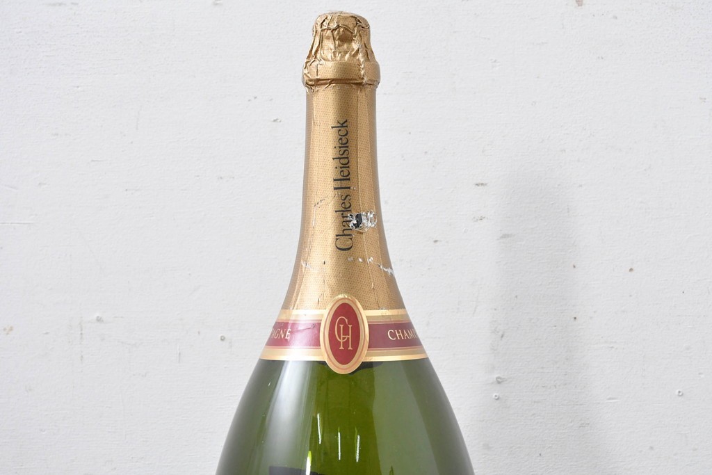中古　希少!!　フランスの名門シャンパンメゾン　Charles Heidsieck(シャルル・エドシック)　存在感抜群の販促用ボトルオブジェ　(R-088210)