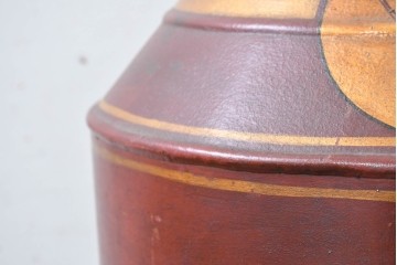 イタリアヴィンテージ　工房ペイント品　ハンドペイトが施されたオリーブオイルディスペンサー缶　(R-088211)