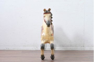 イギリスヴィンテージ　色彩豊かな馬のオブジェ　(R-088213)