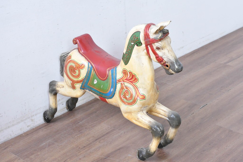 イギリスヴィンテージ　色彩豊かな馬のオブジェ　(R-088213)