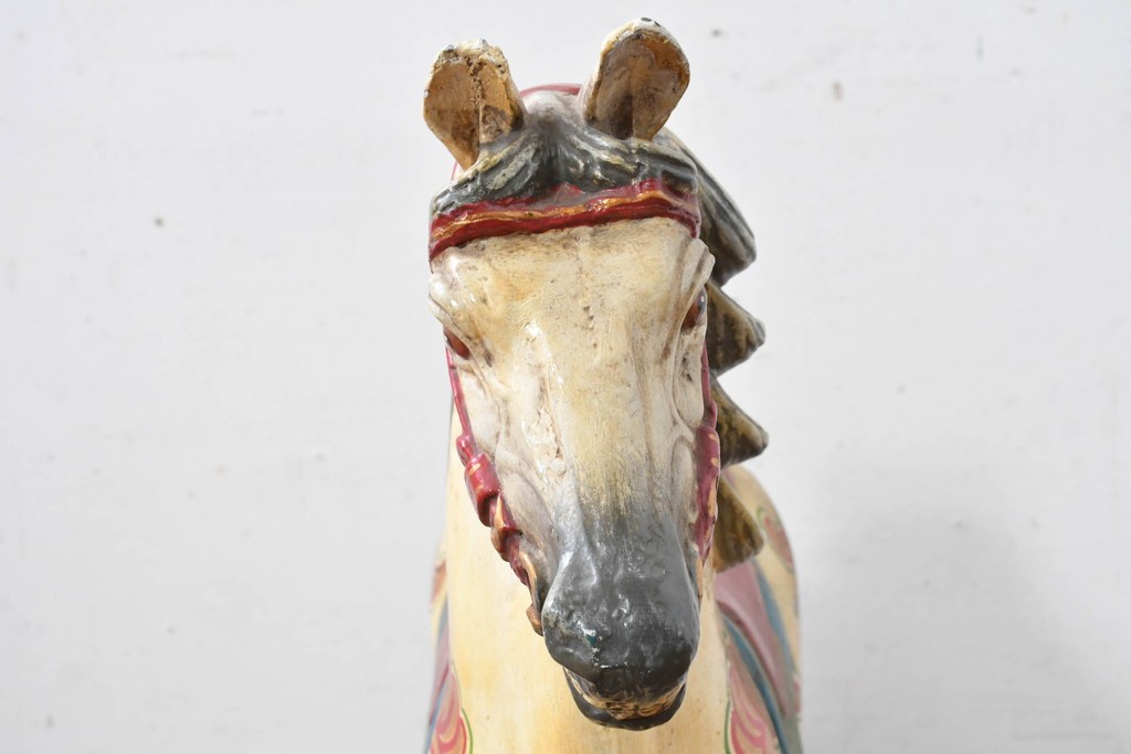 イギリスヴィンテージ　色彩豊かな馬のオブジェ　(R-088213)