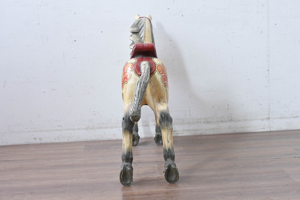 イギリスヴィンテージ　色彩豊かな馬のオブジェ　(R-088213)