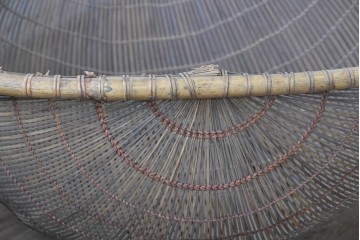 アジアンヴィンテージ　特大サイズの籠3点セット　(R-088222)
