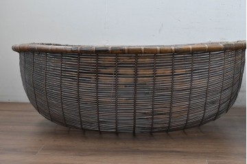 アジアンヴィンテージ　特大サイズの籠3点セット　(R-088222)