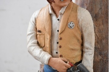 アメリカヴィンテージ　カウボーイモチーフが目を引くフロアスタンド　(R-088223)
