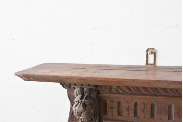 オランダアンティーク　大振りサイズ　美しい彫刻のウォールハンガーフック　(R-088224)