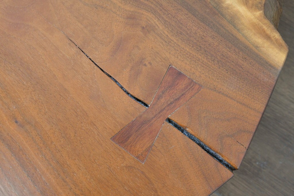 和製ヴィンテージ　ジョージ・ナカシマ(George Nakashima)　素材を活かした造形が魅力のコノイドベンチ　(R-088232)