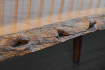 和製ヴィンテージ　ジョージ・ナカシマ(George Nakashima)　素材を活かした造形が魅力のコノイドベンチ　(R-088232)